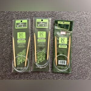 Clover Takumi Bamboo Premium Circular Knitting Needles Lot 3 NIP 29” S 8 9 10.5